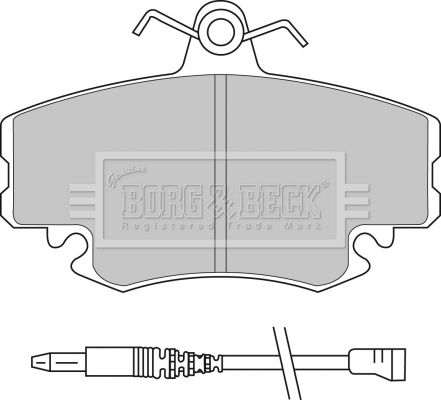 BORG & BECK Комплект тормозных колодок, дисковый тормоз BBP1397